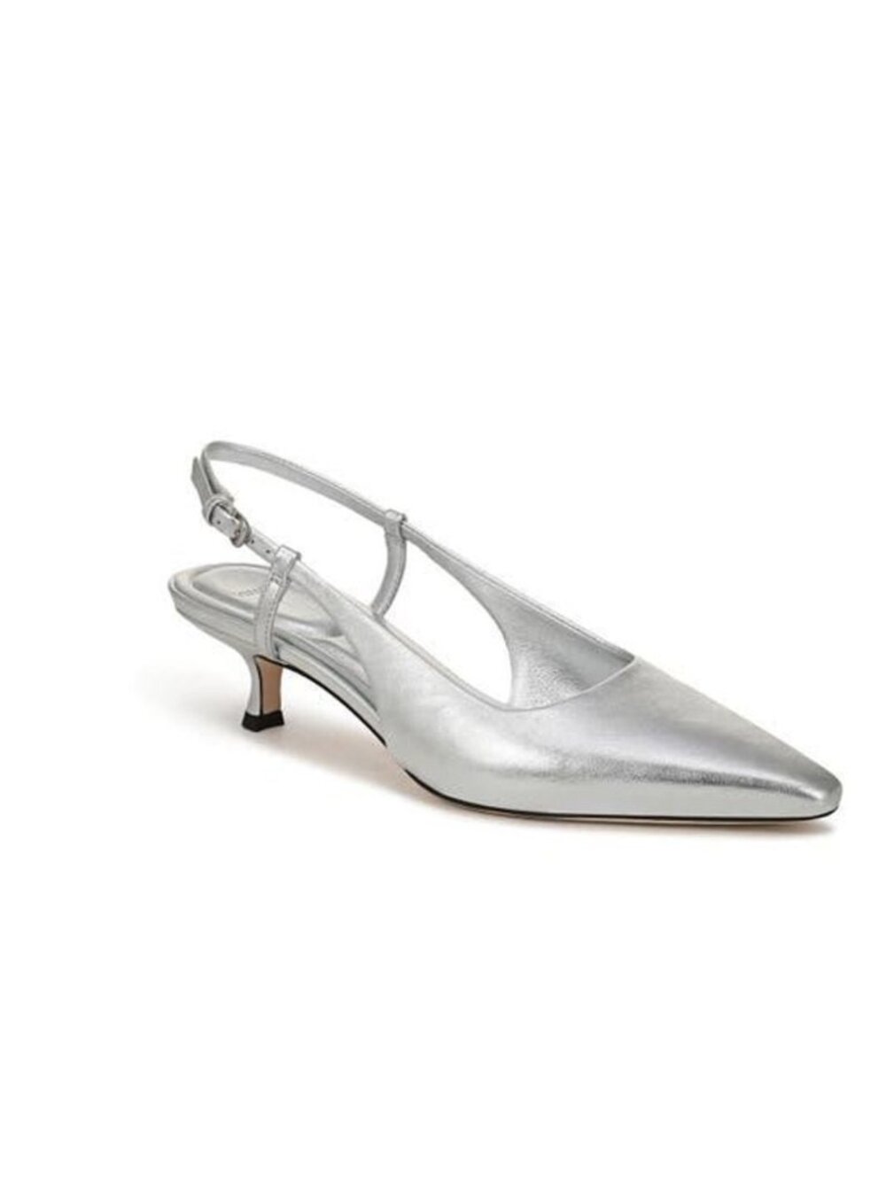 VINCE Sena Slingback silver leather Pumps heels 7.5